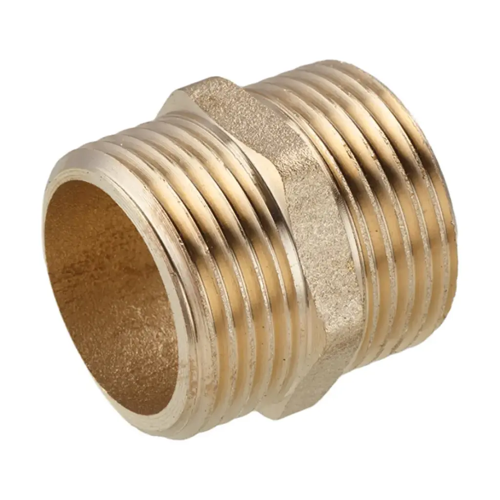 [CV010456] Ніпель посилений LexLine 1" ЗЗ УК0506-В латунний