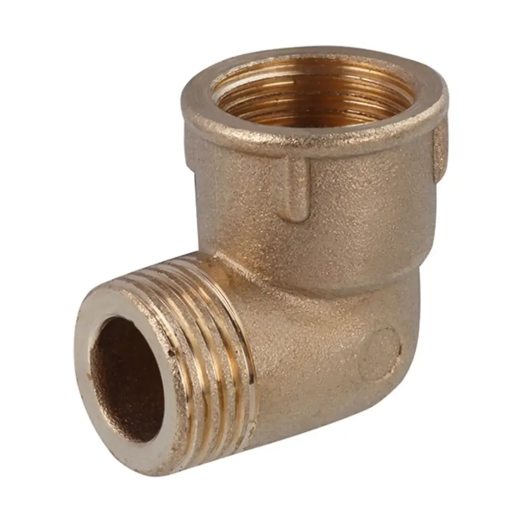 [CV029052] Кутник посилений під прокладку короткий LexLine 1/2" ВЗ УК0115-В латунний