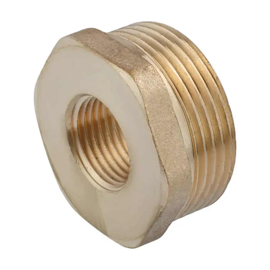 [CV011271] Футорка посилена LexLine 1"х1/2" ЗВ УК0704-В латунна