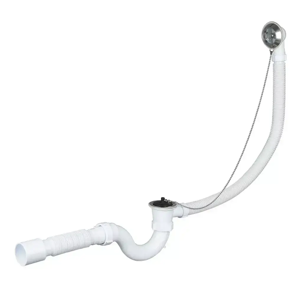 [1003918] В0110 ванна "Хвиля" нерж.випуск+перелив, гофротруба 40*40/50 {15/20}