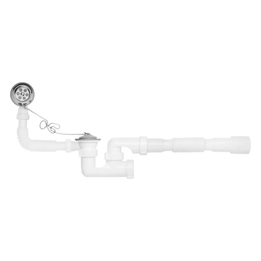 [CV032063] Сифон для ванни Kroner KRP - BS03 1 1/2"х40/50 з переливом та ревізією