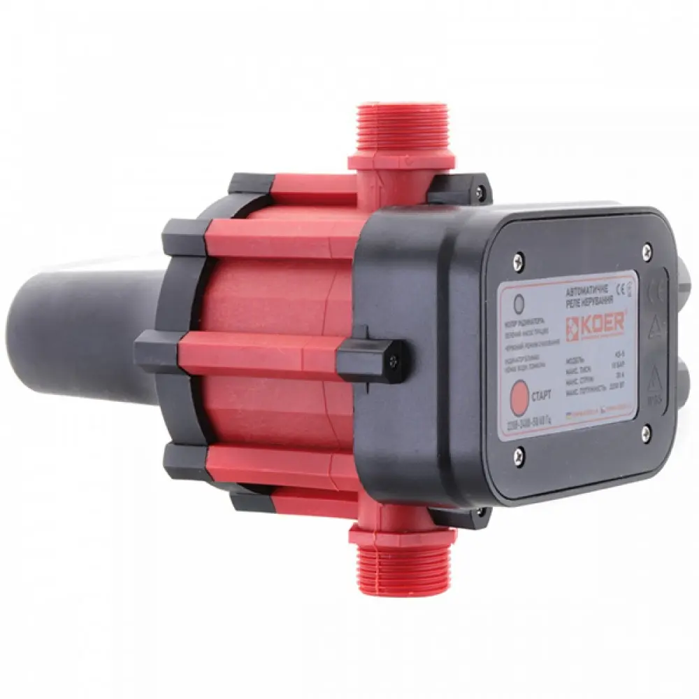 [KP2786] KOER KS-8AT Контролер тиску електрон. з авт.перезап. для насоса 1,1 кВт, 1", з кабелем (12 шт/ящ)
