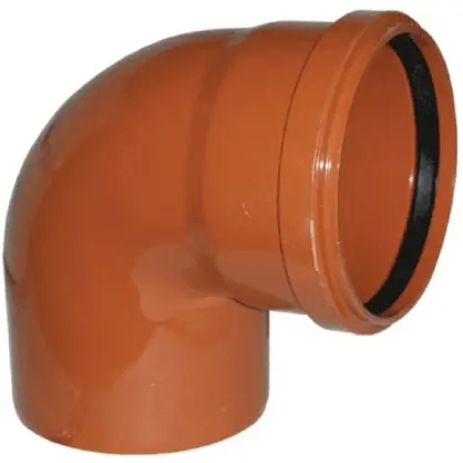 [36606] Каналіз. коліно зовн. ПВХ 110/90 Інсталпласт