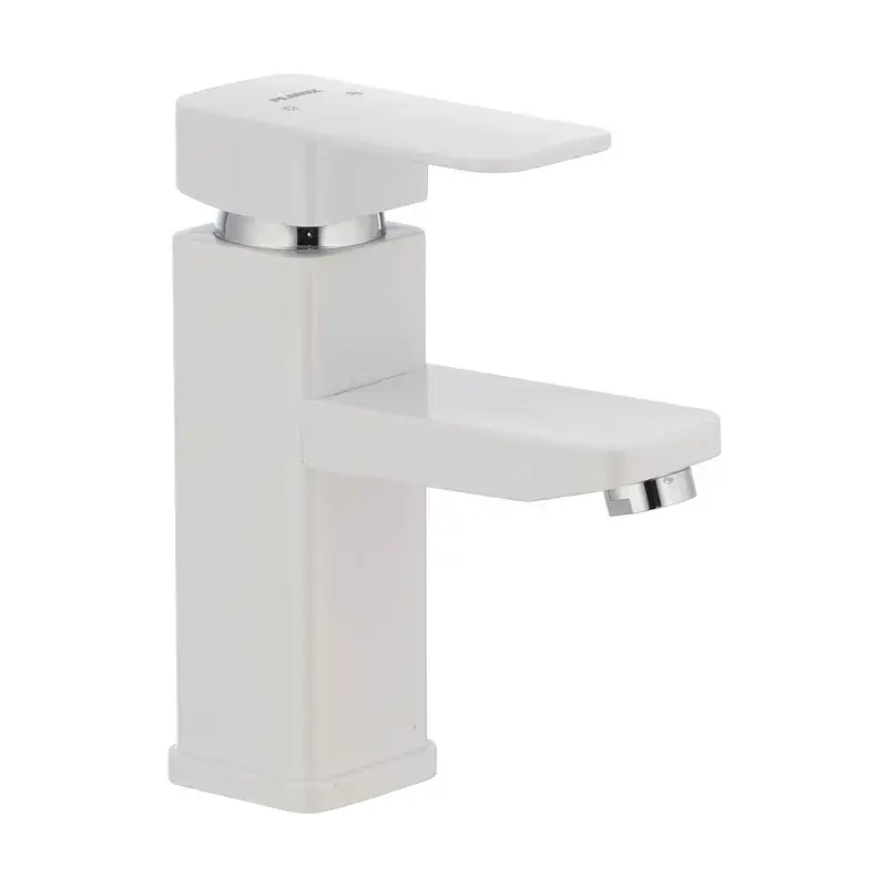[PM0008] Змішувач для умивальника Plamix Kub-001 білий (без підводки) (PM0008)